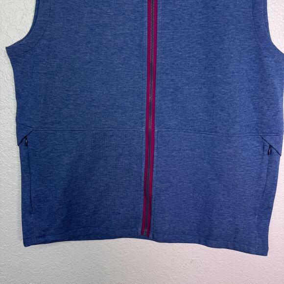 Bonobos Vest Men Small Zip Up Sweater Golf Athleisure Preppy Zip Pockets Blue S - Picture 5 of 10